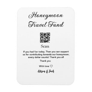 Honeymoonfonds scan QR-code naam toevoegen Magneet