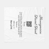 Honeymoonfonds scan QR-code voeg naam toe Fleece Deken (Voorkant (Horizontaal))