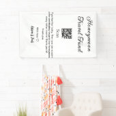 Honeymoonfonds scan QR-code voeg naam toe Spandoek (Insitu)