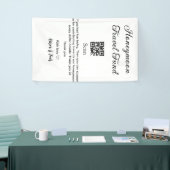 Honeymoonfonds scan QR-code voeg naam toe Spandoek (Beurs)
