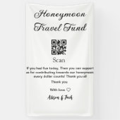 Honeymoonfonds scan QR-code voeg naam toe Spandoek (Verticaal)