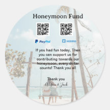 Honeymoonfonds venomo paypal donatie Q R koppel