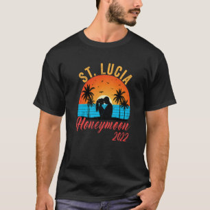 Honeymoonin' Bride Groom Vintage Saint Lucia Honey T-shirt