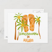 Honeymooning in Aruba Briefkaart (Voorkant / Achterkant)