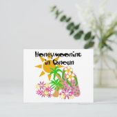 Honeymooning in Cancun Briefkaart (Staand voorkant)