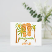 Honeymooning in Cancun Briefkaart (Staand voorkant)