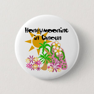 Honeymooning in Cancun Ronde Button 5,7 Cm