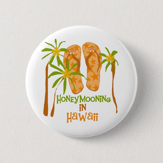 Honeymooning in Hawaii Ronde Button 5,7 Cm (Voorkant)