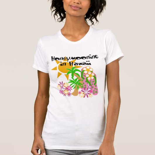 Honeymooning in Hawaii T-shirt (Voorkant)