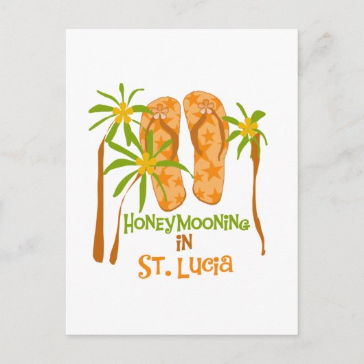 Honeymooning in het Briefkaart Saint Lucia (Voorkant)