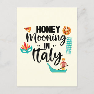 Honeymooning in Italië Paar Matching Vacation Briefkaart