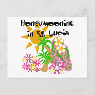 Honeymooning in Saint Lucia Briefkaart