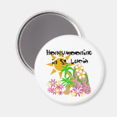 Honeymooning in Saint Lucia Magneet (Voorkant / Achterkant)