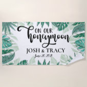 Honeymooning Vibes Honeymoon Huwelijkscadeaus Strandlaken (Voorkant)