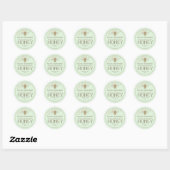 Honeypeb & Bee Raw Honey Étiquette Pale Green (Feuille)