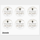 Honeypeb & Bee Raw Miel Étiquette Blanc (Feuille)