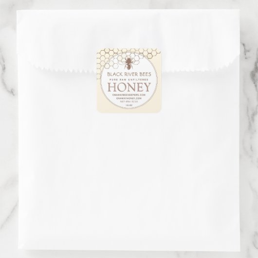 Honeypeb & Bee Raw Miel Étiquette Jaune (Sac)