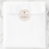 Honeypeb & Bee Raw Miel Étiquette rose pâle (Sac)