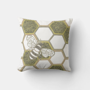 Honeypeb & Bee White Coussin