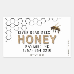 Honeypeb et Bee Miel Étiquette Kraft