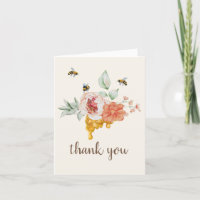 Honeypeb Floral Bee Baby shower Merci