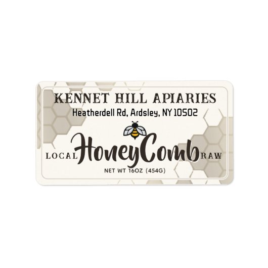 Honeypeb & mignonne Bee Raw Honeypeb Étiquette Ivo (Devant)