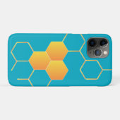 Honeypeb Motif moléculaire iPhone 11 Pro Coque (Dos (Horizontal))