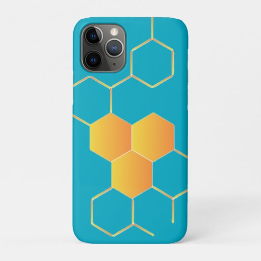 Honeypeb Motif moléculaire iPhone 11 Pro Coque (Dos)