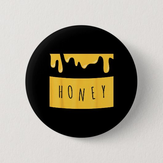 Honeypot Pot Honing Kostuum Ronde Button 5,7 Cm (Voorkant)