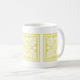 Honeysuckie Acorn and Leaf Tile Design Café Mug
