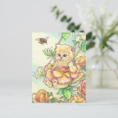 Honeysuckie Rose Cute Kitten Carte postale (Debout devant)