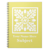 Honeysuckle Acorn en Leaf Tile Design Notitieboek (Voorkant)
