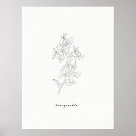 Honeysuckle Birth Flower Print