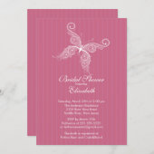 Honeysuckle Butterfly Bridal Shower Kaart (Voorkant / Achterkant)