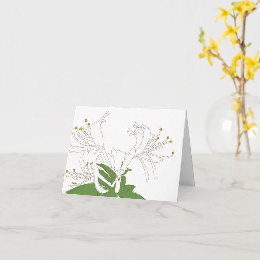 HONEYSUCKLE Carte pour notes No 2 (Fleur jaune)