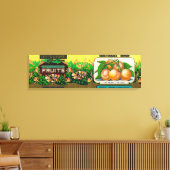 Honeysuckle Cherry Label Canvas Afdruk (Insitu (Woonkamer))