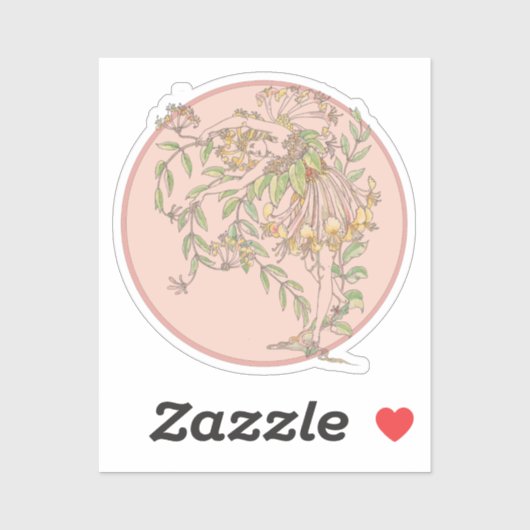 Honeysuckle fee - fee van de tuin sticker (Vel)
