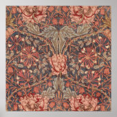 Honeysuckle, Floral Pattern by William Morris Poster (Voorkant)