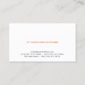 HONEYSUCKLE GRAY Carte de visite (Dos)