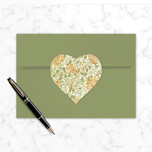 Honeysuckle  Pattern William Morris Hart Sticker