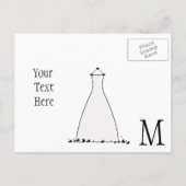 Honeysuckle Pink Save the Date Cards Trouwjurk Aankondigingskaart (Achterkant)