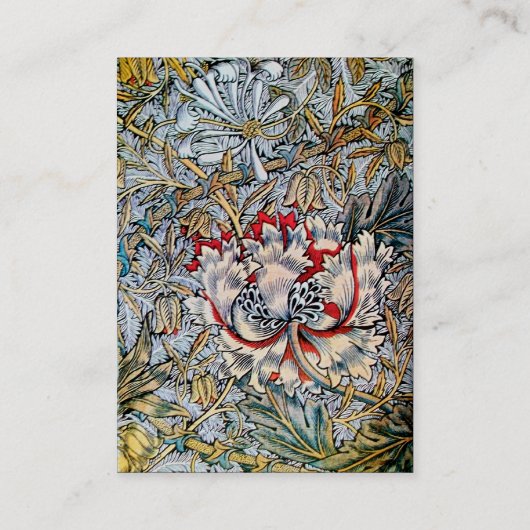 HONEYSUCKLE Roze witte, zwarte Floral Visitekaartje (Achterkant)