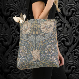 Honeysuckle van William Morris, bloemen Art Draagtas