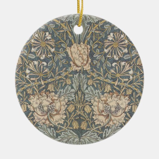 Honeysuckle van William Morris,  bloemen Art Keramisch Ornament (Voorkant)
