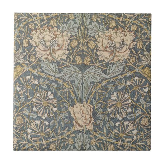 Honeysuckle van William Morris,  bloemen Art Tegeltje (Voorkant)
