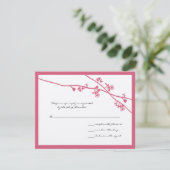 Honeysuckle Wild Flower Branches Wedding RSVP (Staand voorkant)
