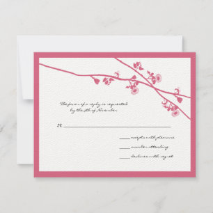 Honeysuckle Wild Flower Branches Wedding RSVP