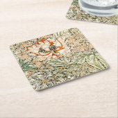 Honeysuckle, William Morris Vierkante Kartonnen Onderzetter (Schuin)