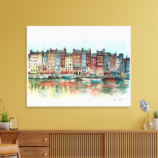 Honfleur Canvas Afdruk (Insitu (Woonkamer))