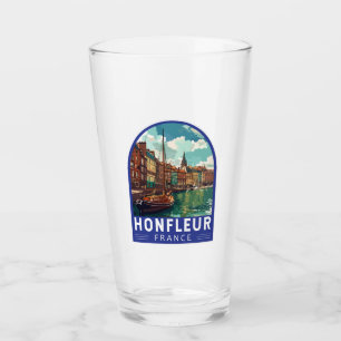 Honfleur France Travel Art Vintage Glas
